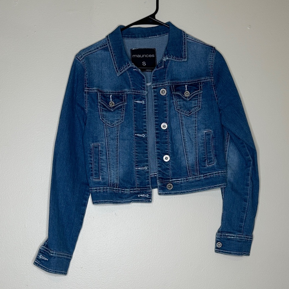 Maurices Denim Jacket with Black Label